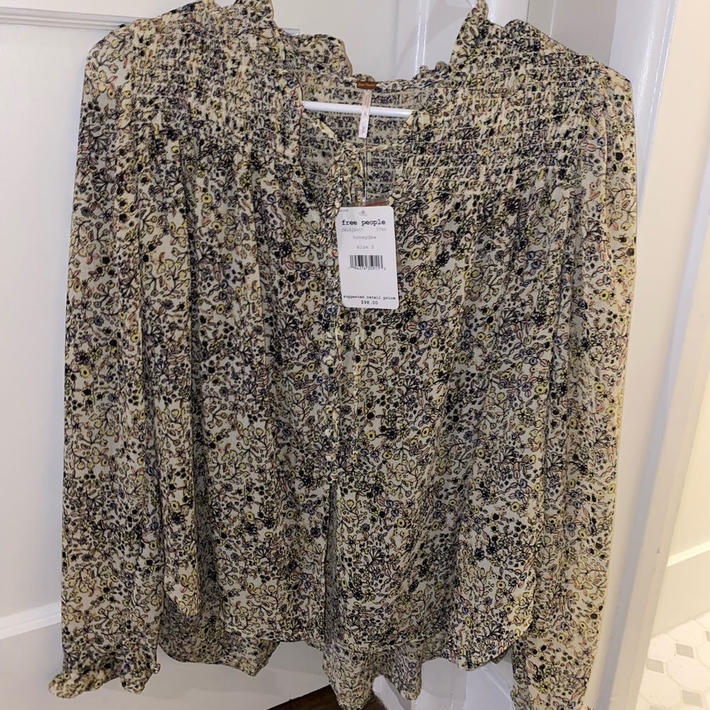 Fun blouse from free people, size small